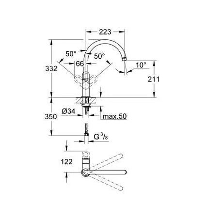 Miscelatore monocomando per lavello BAULOOP