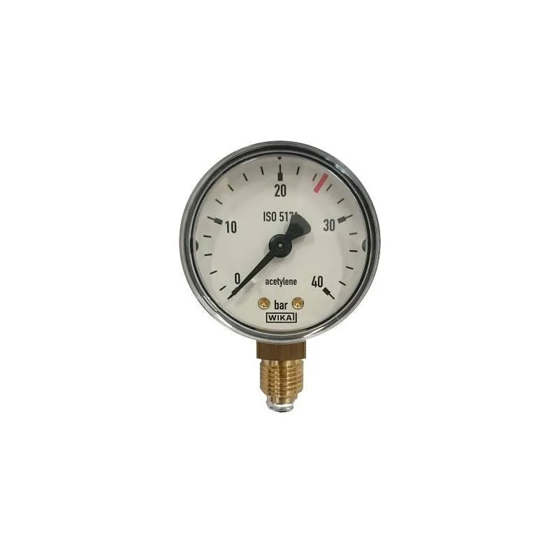 Acetylene pressure gauge HP : 0 to 40 B