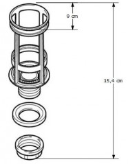 Cubeta de campana completa para el tanque 128