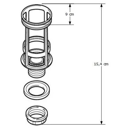 Bassin de cloche complet pour réservoir 128