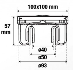 Siphon mit Edelstahlgitter: 10x10