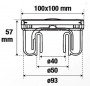 Sifone con griglia in acciaio inossidabile: 10x10