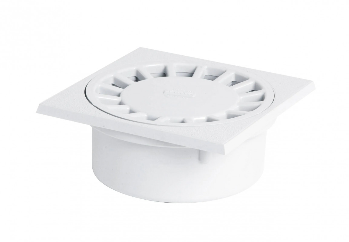 Yard drain with vertical socket: M50-F40/63, white