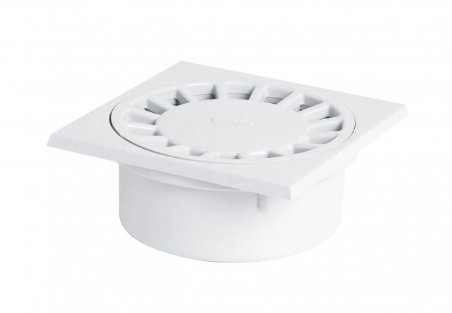 Yard drain with vertical socket: M50-F40/63, white