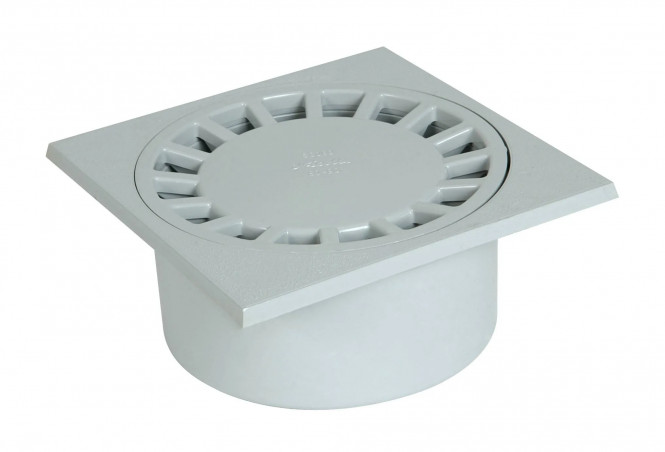 Yard drain with vertical socket: M80-F90, light grey