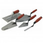 Set of 5 trowels with rubberized handle