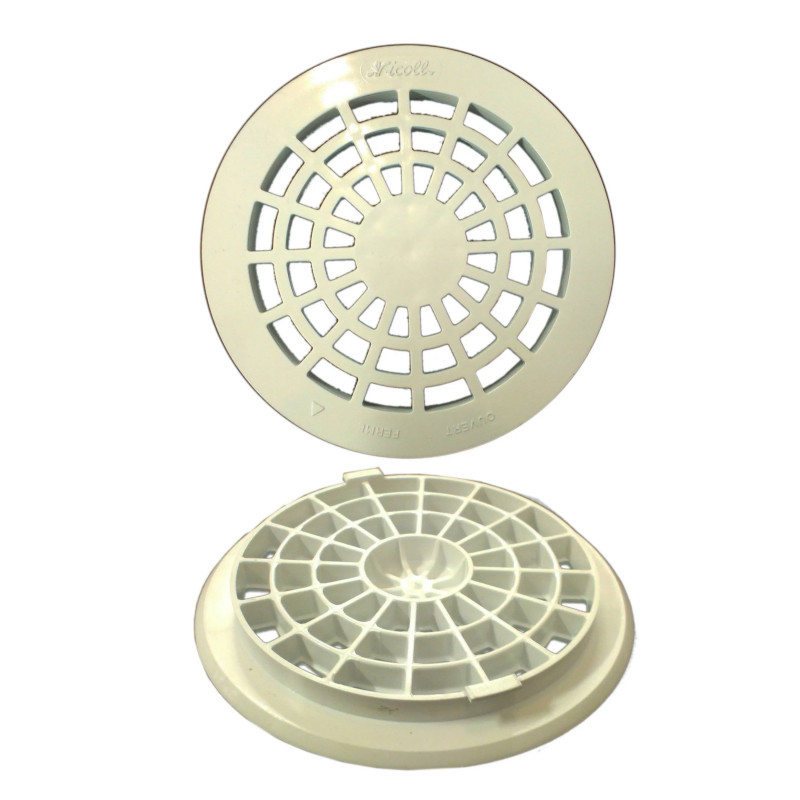 Floor drain grate for plastic flooring