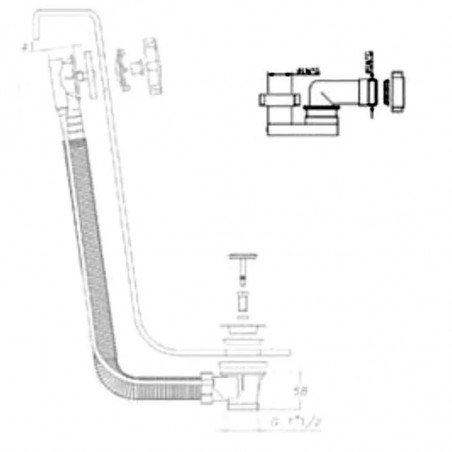 Automatischer Badewannenablauf Altbronze - Paini