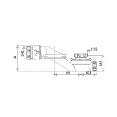 Siphon PVC extra plat gros débit