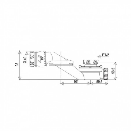 Extra flacher PVC-Siphon mit großer Durchflussmenge