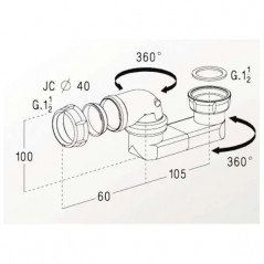 Sifón de PVC articulado - 0203250