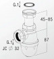 Colector de lavabo ajustable con base extraíble - 0201001