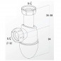 Siphon lavabo réglable Easyphon, 0201282