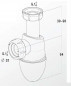 Siphon lavabo réglable, sortie en 40 mm, Easyphon, 0201283