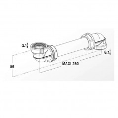 Rear outlet for washbasin trap - 0201011