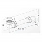 Back outlet for chrome-plated washbasin trap - 0201248