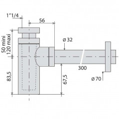 Waschbeckensiphon "Cylindrik" Valentin