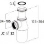 Sifone cromato regolabile per lavabo - 0501022