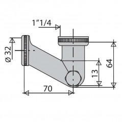 Siphon bidet en "V" Valentin