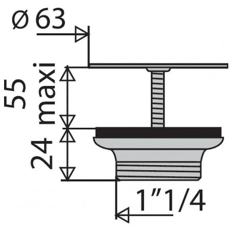 Messing Ablaufventil mit Gitter D.63 Valentin