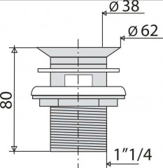 Brass hand drain "culbuto" Valentin