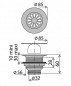 Bonde verticale à visser 33x42 pour receveur diamètre 60