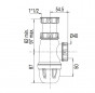 Verstellbarer Siphon mit abnehmbarem Bodenstück