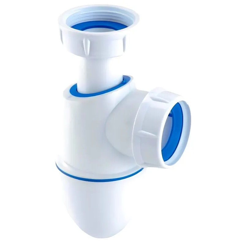 Siphon évier Easyphon, 40x49, PVC 40 mm, hauteur réglable, joints intégrés