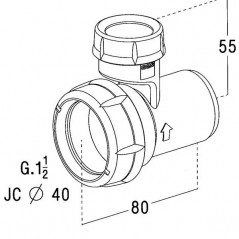 Válvula anti-vacío 40x49 para la trampa del lavabo - 0224062