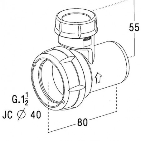 Soupape anti vide évier, pour tube 40 mm, anti désiphonnage 