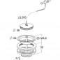 Bonde laiton pour éviers grès et synthèse perçage 60 mm, diamètre 84 mm