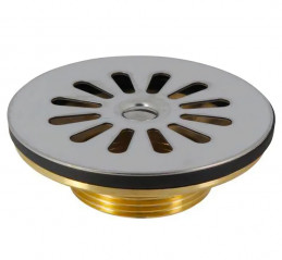 Brass drain for stoneware sink with grid 0501004