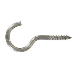 Gancho de tornillo de acero inoxidable A2, 4x30mm, 5 uds. - Vynex - Référence fabricant : 400216