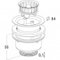 Drain with manual basket without overflow D.60mm - 0204120