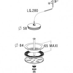 Plugged drain for communicating tanks - 0204011