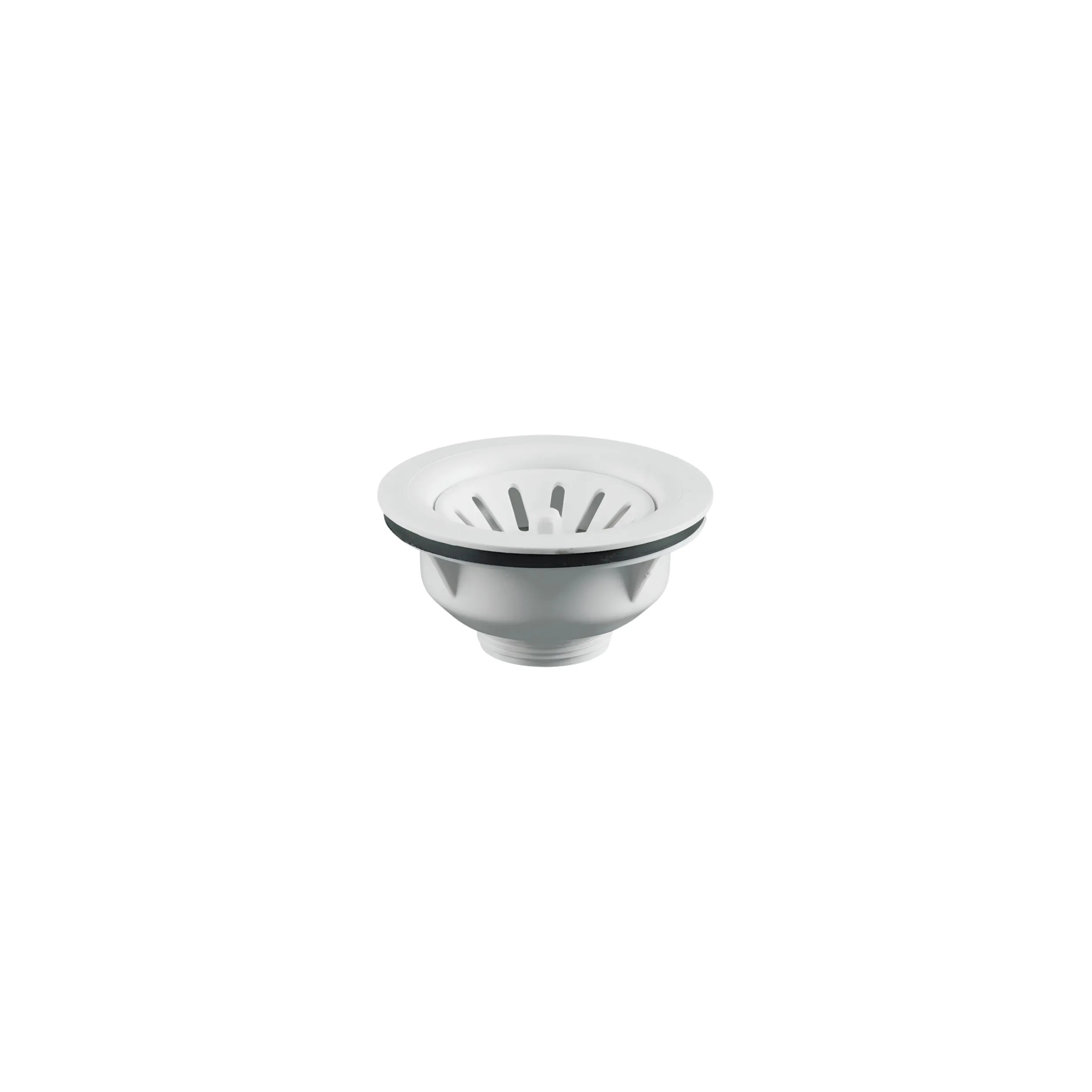  Valentin manual basket strainer without overflow (H55) white