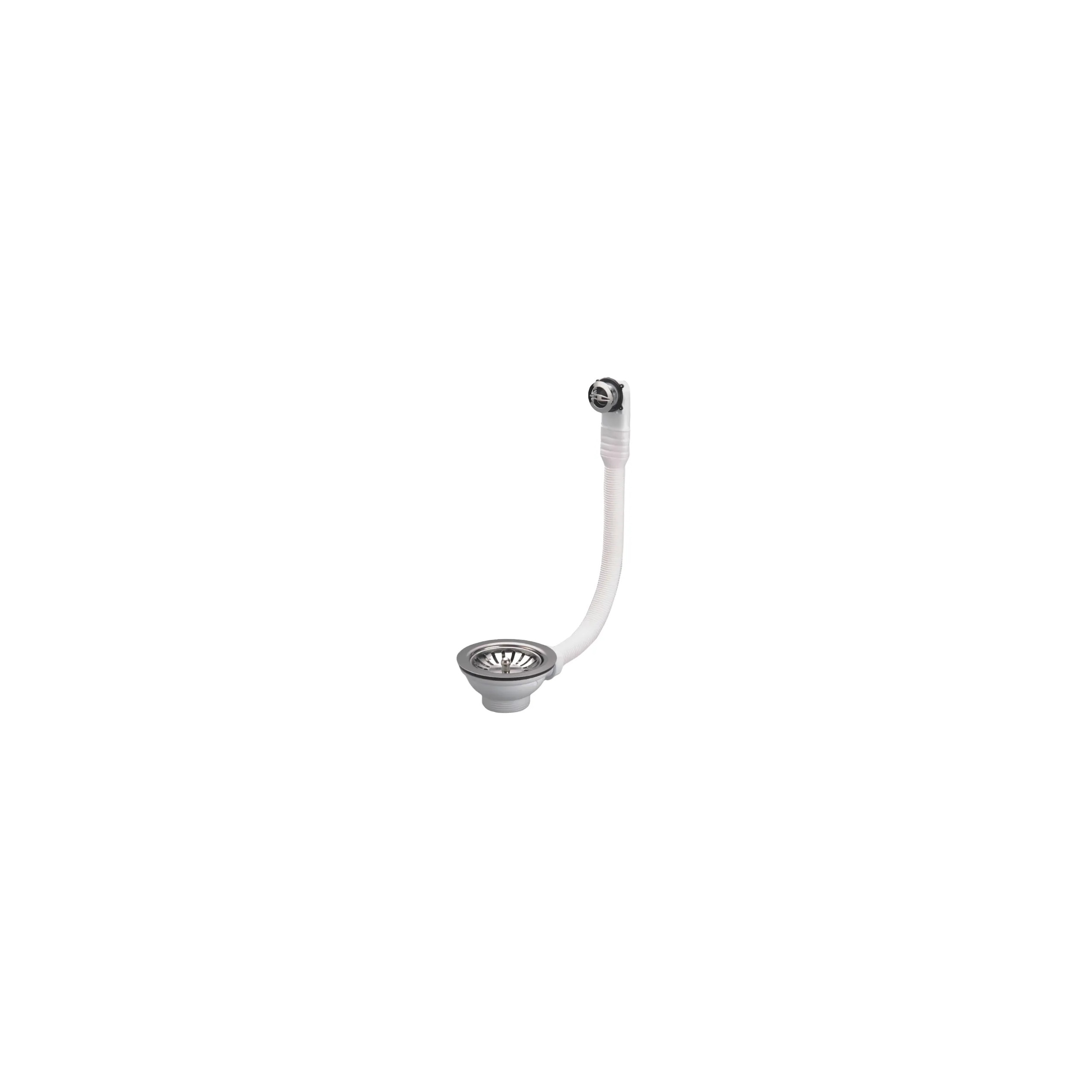 Manual basket drain with SAS overflow (H56) chrome -0204123