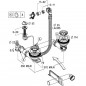 Scarico completo automatico e manuale cromato per lavello doppio - 0224045