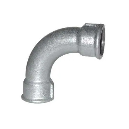 Malleable elbow 90°, 12x17, female galvanized