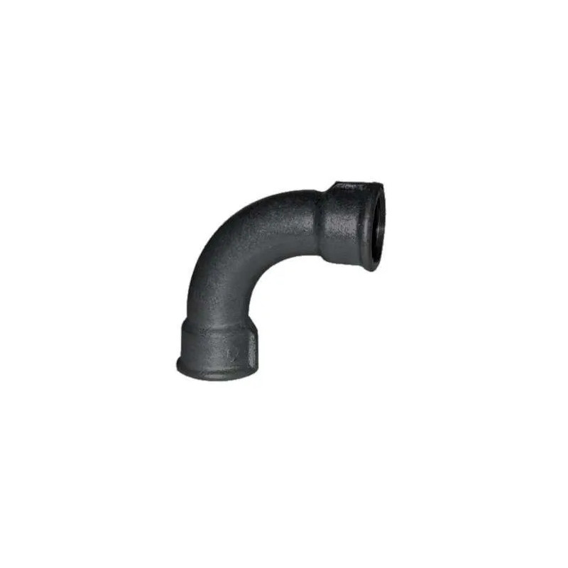 Malleable elbow 90°, 12x17, double female black large radius