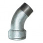 Malleable elbow 45°, 12x17, male female galvanized