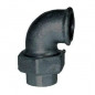 Conical union elbow, 12x17, female black