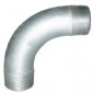 Elbow 90° large radius 12x17, double galvanized male