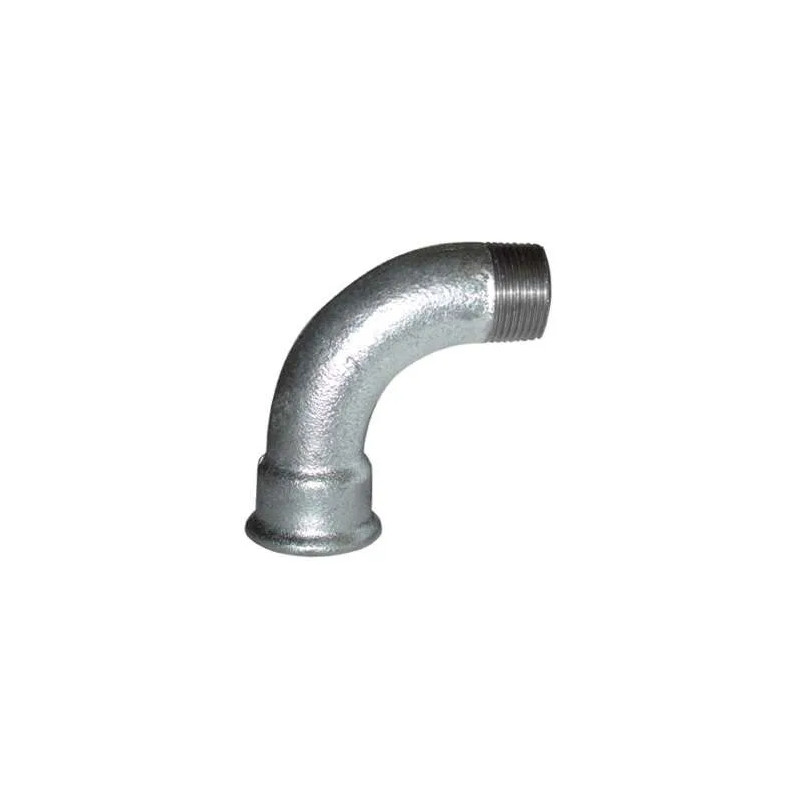 Malleable elbow 90°, 20x27, male female galvanized