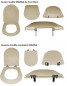 Asiento equivalente GALA MARINA beige Bahamas, fijación horizontal