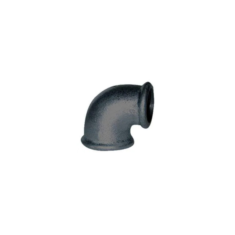 Malleable elbow 90° black, 20x27, female