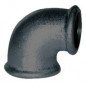 Malleable elbow 90° black, 26X34, female