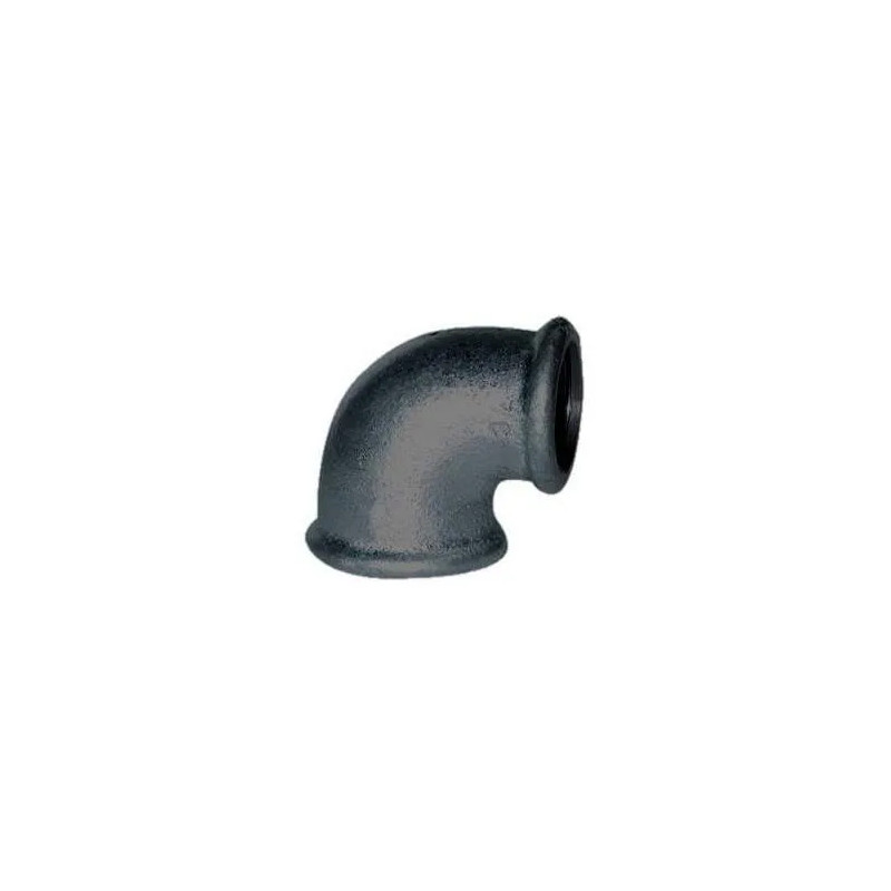 Malleable elbow 90° black, 40x49, female