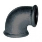 Malleable elbow 90° black, 40x49, female