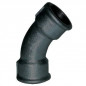 Malleable elbow 45°, 20x27, female black